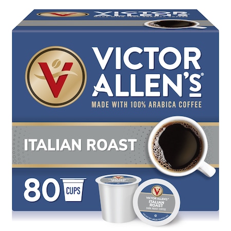 Victor Allen Victor Allen's Coffee Italian Roast, Dark Roast, 80 Count, Single Serve Coffee Pods for Keurig K-Cup Brewers, PK80 FG014601RV